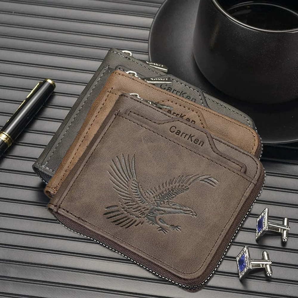 🔥Last Day Promotion 49% OFF-Men's Vintage Eagle Embossed Short Wallet