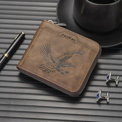 🔥Last Day Promotion 49% OFF-Men's Vintage Eagle Embossed Short Wallet