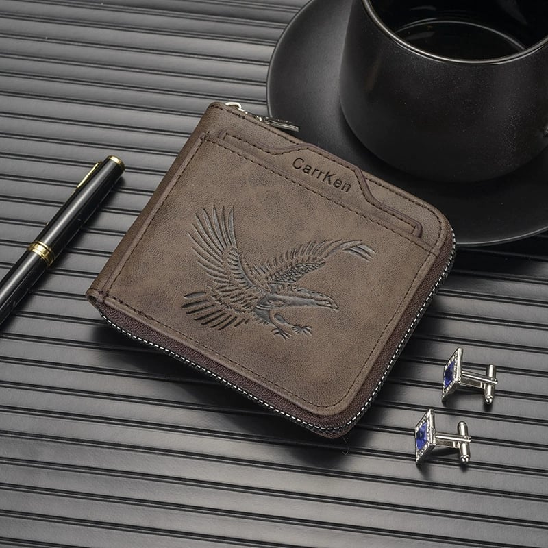 🔥Last Day Promotion 49% OFF-Men's Vintage Eagle Embossed Short Wallet