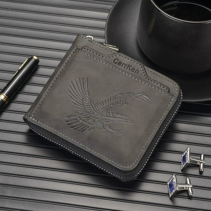 🔥Last Day Promotion 49% OFF-Men's Vintage Eagle Embossed Short Wallet