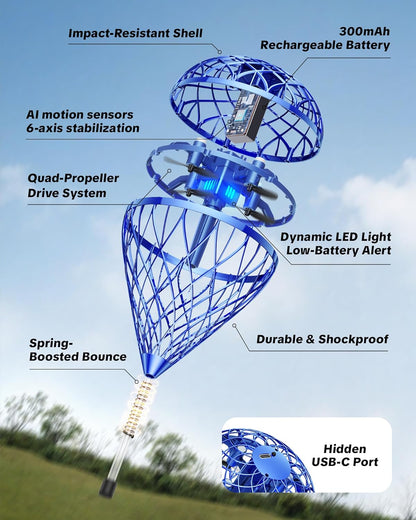 OrbDrone - 🎄Big Sale - 50% OFF🎁 Flying Orb Pro Spinner Mini Drone