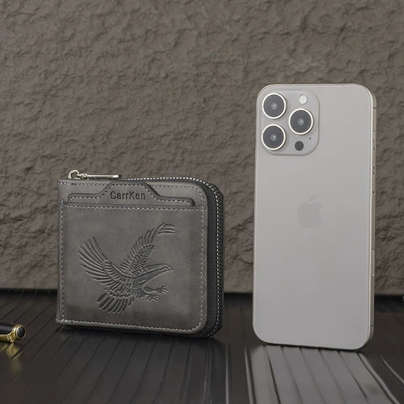 🔥Last Day Promotion 49% OFF-Men's Vintage Eagle Embossed Short Wallet