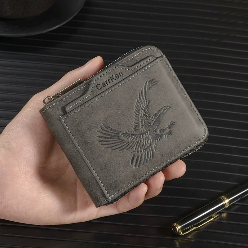 🔥Last Day Promotion 49% OFF-Men's Vintage Eagle Embossed Short Wallet